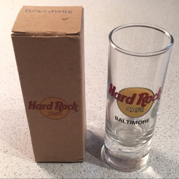 NEW BALTIMORE Maryland -Hard Rock Cafe 2 oz Shot Glass Shooter With Box - Picture 1 of 13
